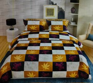 Grousale Supersoft Cotton Double Bedsheet with Pillow Covers-04-Multicolor